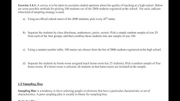 Math 119: 1.4 Sampling Methods (Exercise 1.4.3)