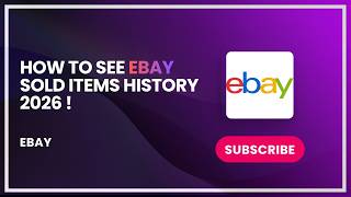 How to See eBay Sold Items History 2026 !