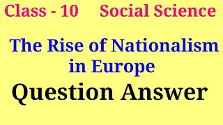 The rise of nationalism in Europe question answer | Class 10 history chapter 1 important question screenshot 3