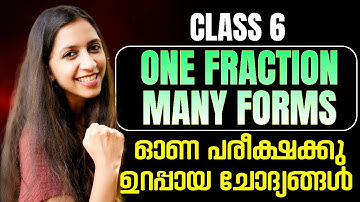 Class 6 Maths Onam Exam | One Fractions Many Forms | Most Important Questions !! | Exam Winner