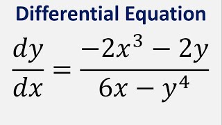 Differential Equation: (-2x^3 - 2y)/(6x - y^4)