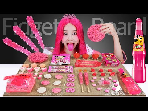 🩷핑크 피젯보드 먹방🩷 PINK Fidget Board Mukbang│JiniYum 지니얌 먹방