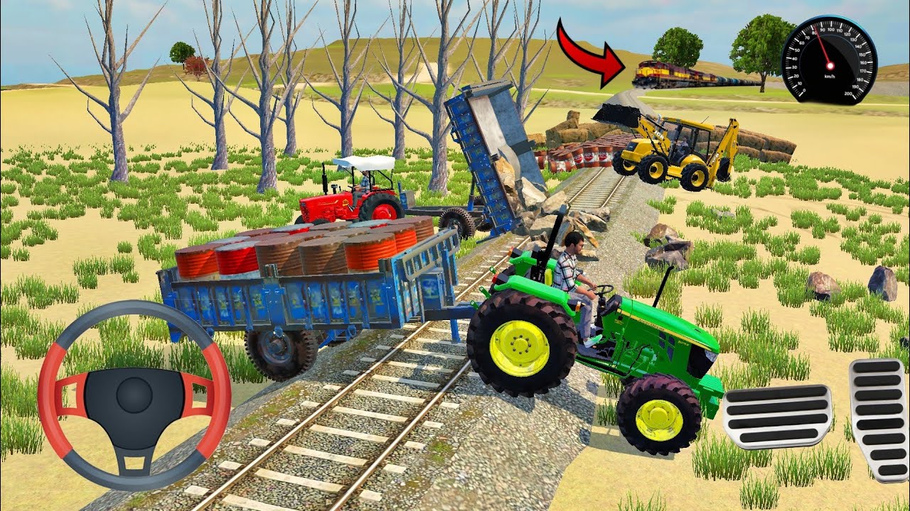 Indian train crash on track rescue by tractors and jcb 😰