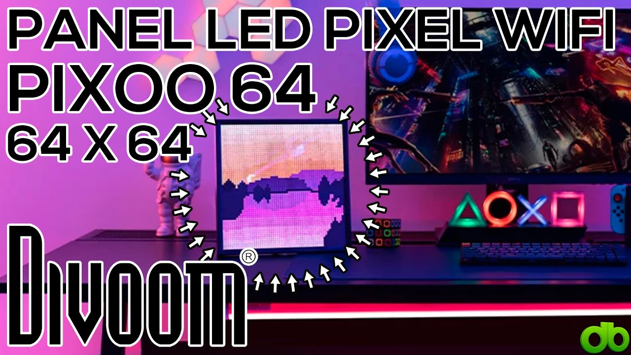 Divoom Pixoo 64 El Mejor Panel LED Pixel Wifi 64x64 Unboxing Review y ...