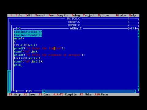 C program to read and display  the elements of an array