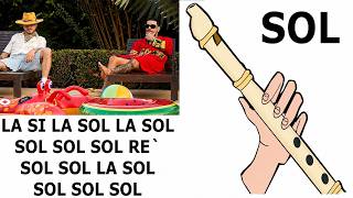 *_* La villa, flauta dulce fácil, tutorial animación, easy flute recorder