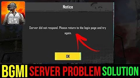Bgmi "Server Did Not Respond" Problem Solution✅ || BGMI Not Opening Problem Fix 2025