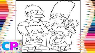 The Simpsons Family/Cult Animated Series/Creative Coloring Pages/Art Therapy/Calming by Colors