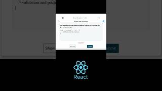 1 makrs form validation question #answer  #coding  #interview #react