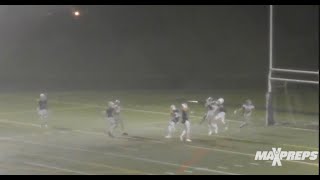 Oakdale's Blake Baxter with the hail mary