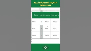 #EXCEL - HÜCRELERİ SEÇMEYİ ENGELLEME [KORUMA] | #shorts