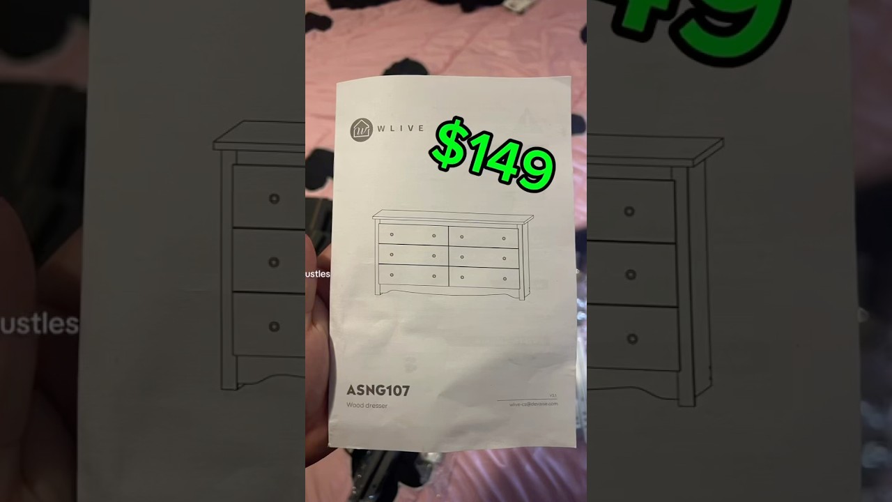 Wlive 6 drawer wooden dresser assembly 