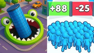 Hole.io VS Count Master MAX LEVELS UNLOCKED Gameplay Android,ios