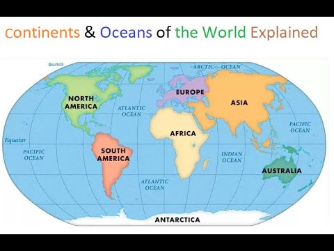 Continents And Oceans Seven Continents And Five Oceans Of The World Explained Youtube