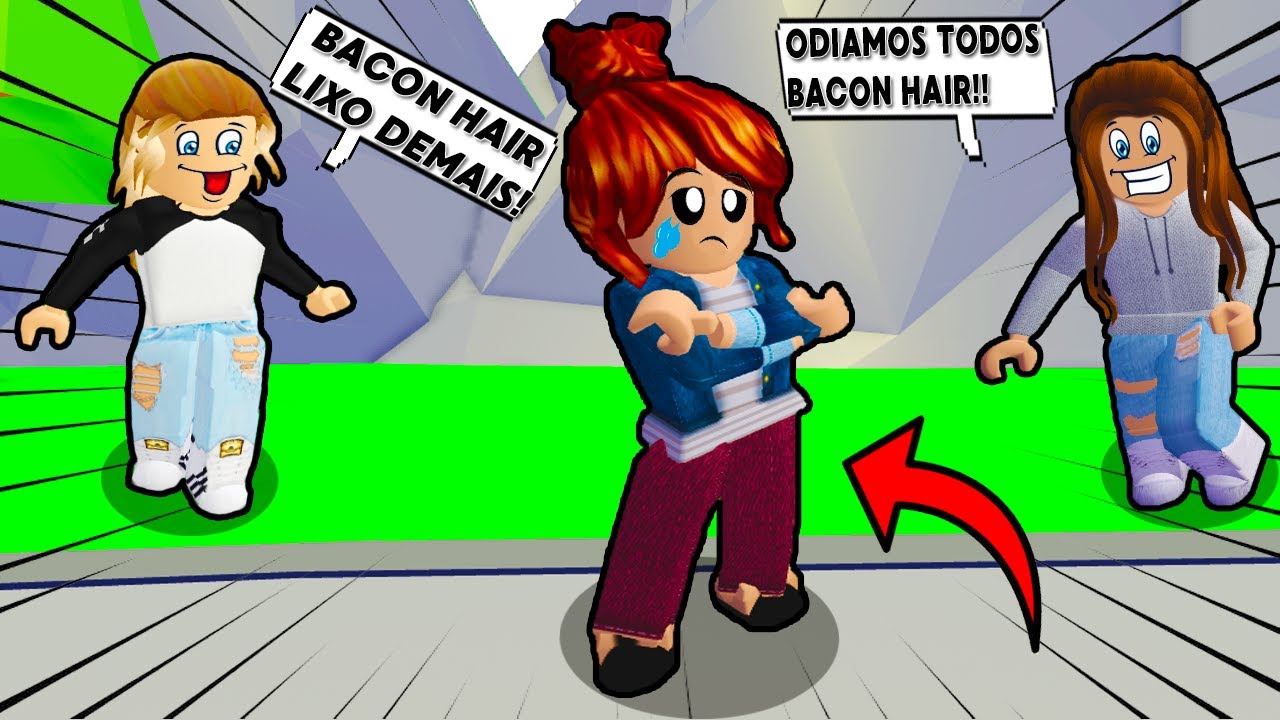 Historinhas de Roblox!- A menina foi humilhada por gostar de ser Bacon!  😭🥓 