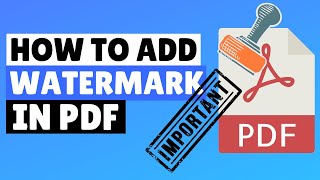 How to Add Watermark in PDF