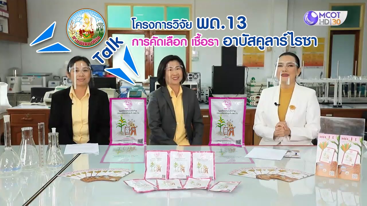 กรมพัฒนาที่ดิน - โครงการวิจัย พด.13 การคัดเลือกเชื้อราอาบัสคูลาร์ไรซา