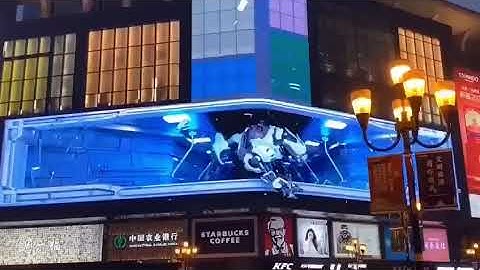 glasses-free curved 3d naked eye outdoor led billboard display