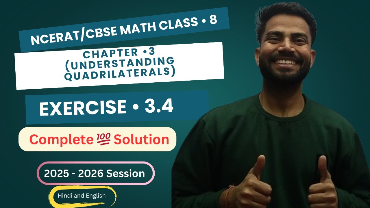 Class 8 Math Chapter 3 || Exercise 3.4 Complete 💯 Solution ...