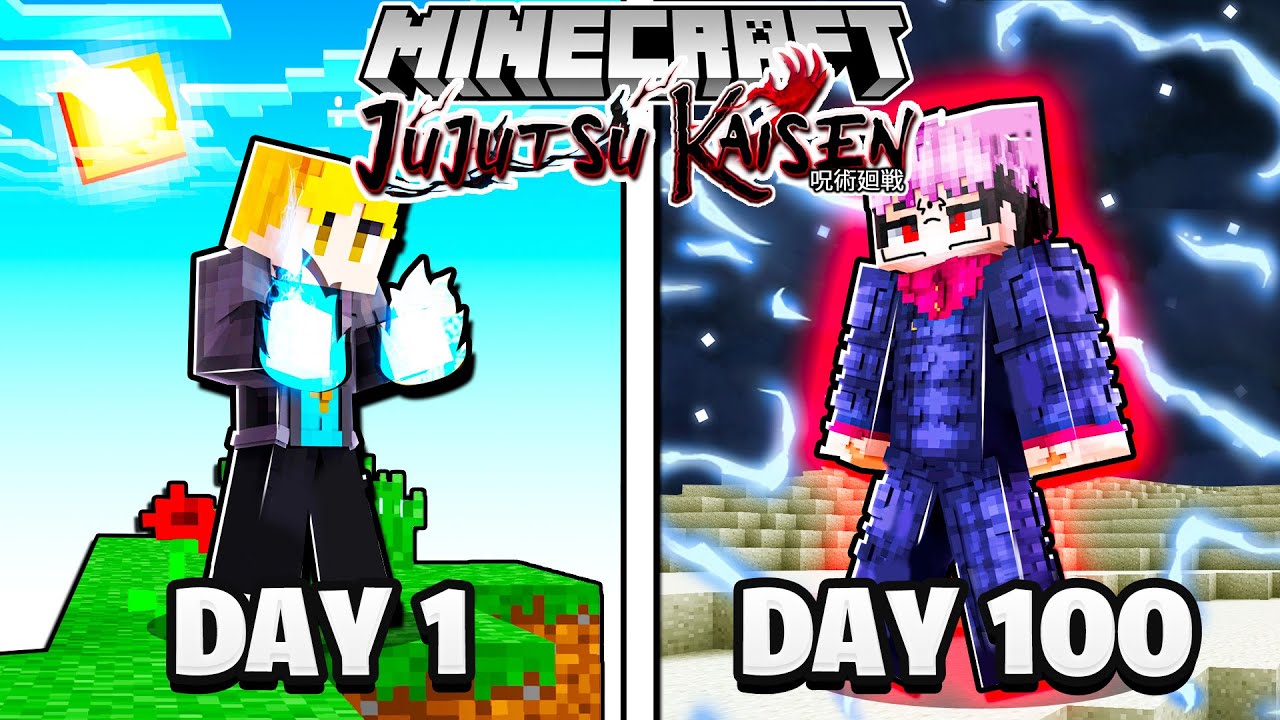 I Survived 100 DAYS in Minecraft JUJUTSU KAISEN as SUKUNA