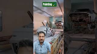 factory main car ki painting| car aise painting hota hain #trending #greenscreen #car#viral #shorts