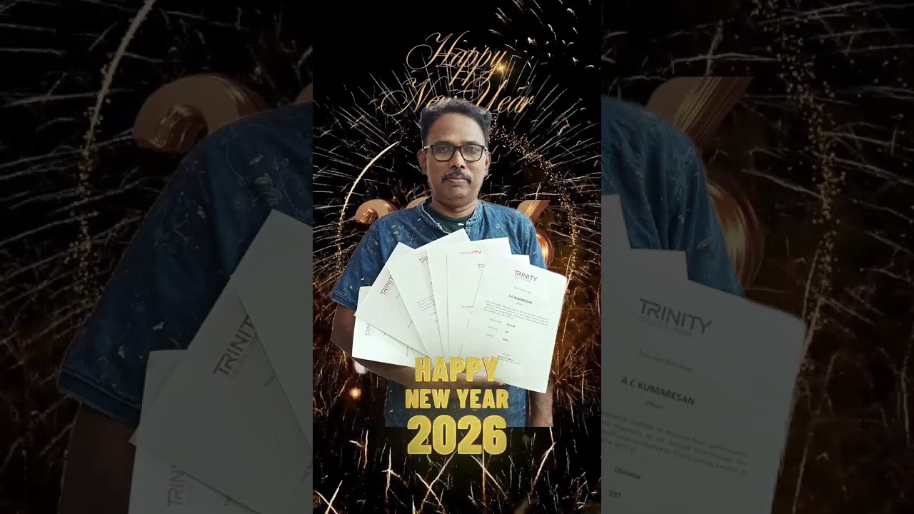 A c kumaresan @ Bramma master running C K Ramana school of music for 21 years Happy new year 2026