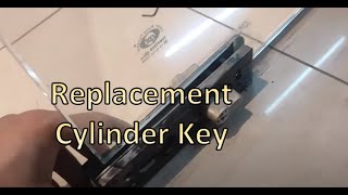 Replacement Cylinder Key Glass Door | Ganti cylinder pintu kaca