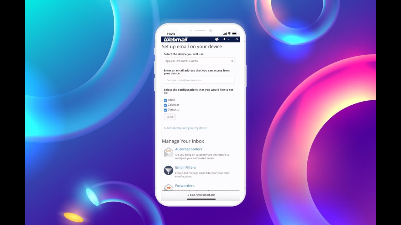 Bluehost Email Setup On Iphone Add Corporate Email To Mail App YouTube