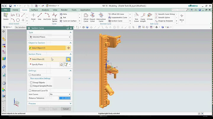 creating section in facet bodies