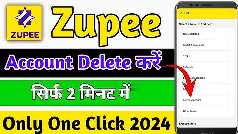 Zupee Account Delete Kaise Karen 2024✅