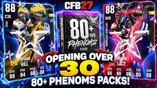 OPENING OVER 30 80+ PACKS! HOW GOOD IS THE PHENOMS CPU EVENT IN CFB 27 ULTIMATE TEAM!