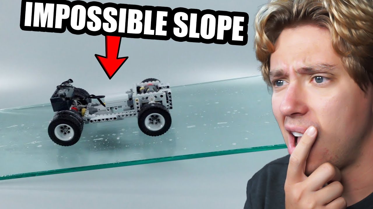 Реакция на Lego против скользкого стекла