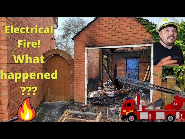 ELECTRICAL FIRE! Destroys garage and we find out why. Plus some bonus  electrical fault finding 