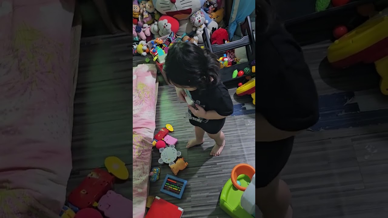 Baby Alon is so talented at cleaning up toys!