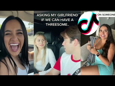 He asked his GF for a threesome?! 😜 Tiktok couple pranks