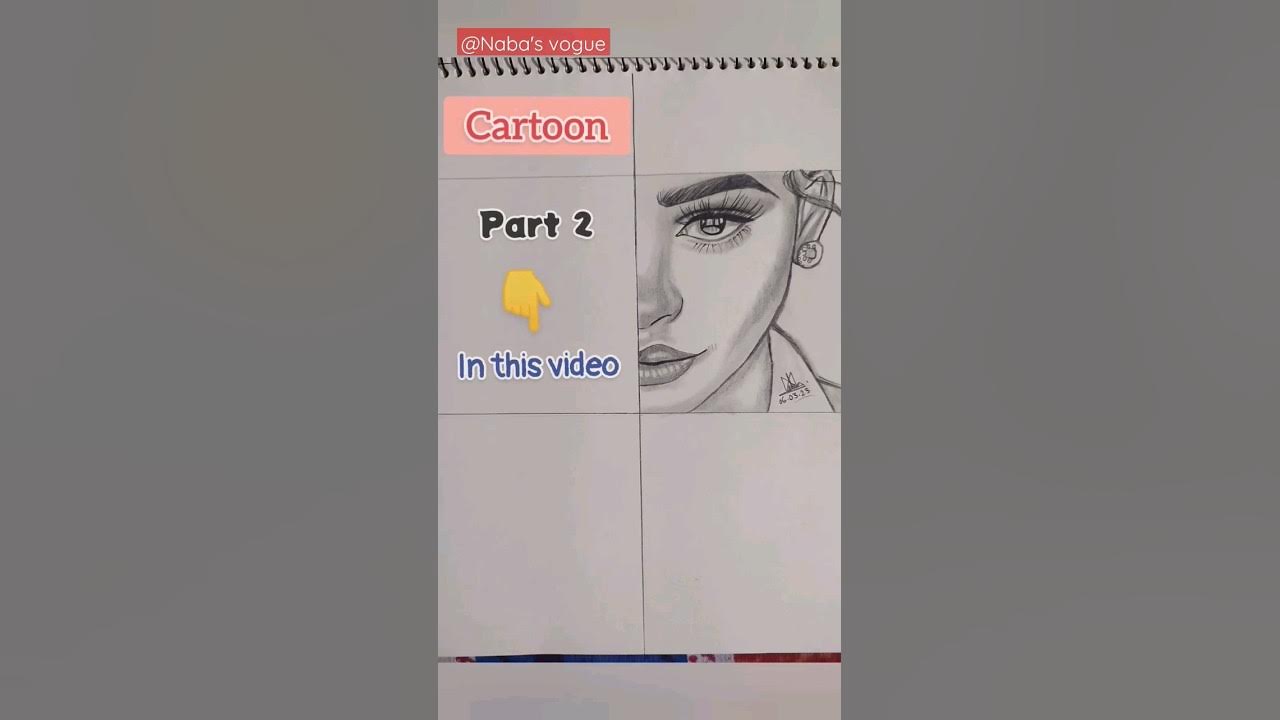 I tried to draw cartoon version of a sketch 😱can't believe i did This