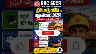 RRCnotification 2026 #jobopenings apply online