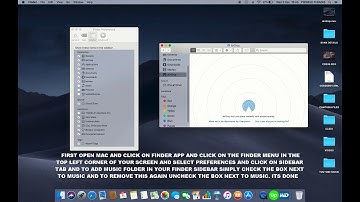HOW TO ADD OR REMOVE MUSIC FOLDER IN FINDER SIDEBAR IN MAC OS MOJAVE