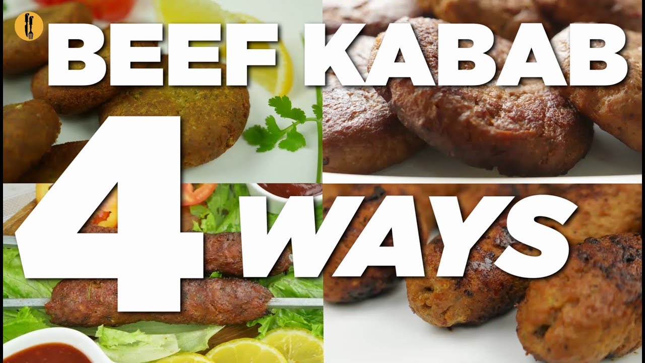 Beef Kabab 4 ways Recipes By Food Fusion - YouTube