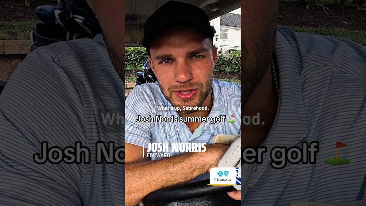Watch the full Josh Norris Embedded on our YouTube channel! 🏌️♂️ #nhl #golf #buffalosabres
