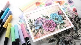 Stamping on Patterned Paper (Paper Piecing) - Simon's June 2018 Card Kit
