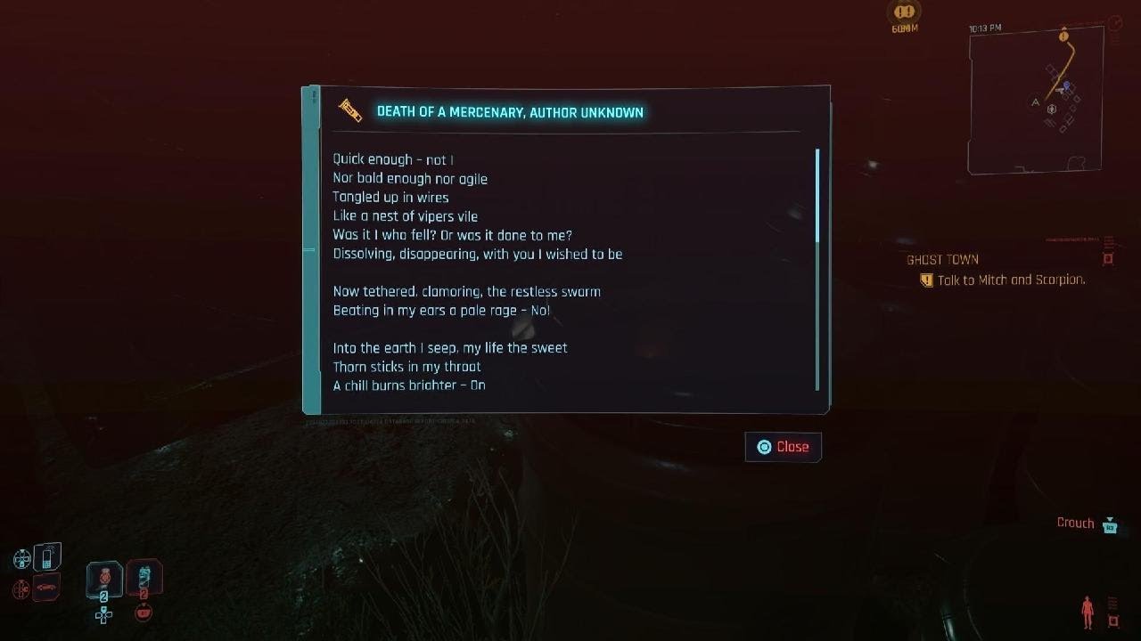 Cyberpunk 2077 the Coptic Bible shard location