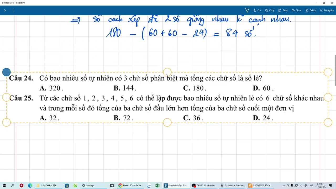 TOÁN 10: HOÁN VỊ - CHỈNH HỢP - TỔ HỢP NÂNG CAO