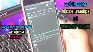 How To Send Message In Code Language On Whatsapp, Hike, SMS screenshot 1