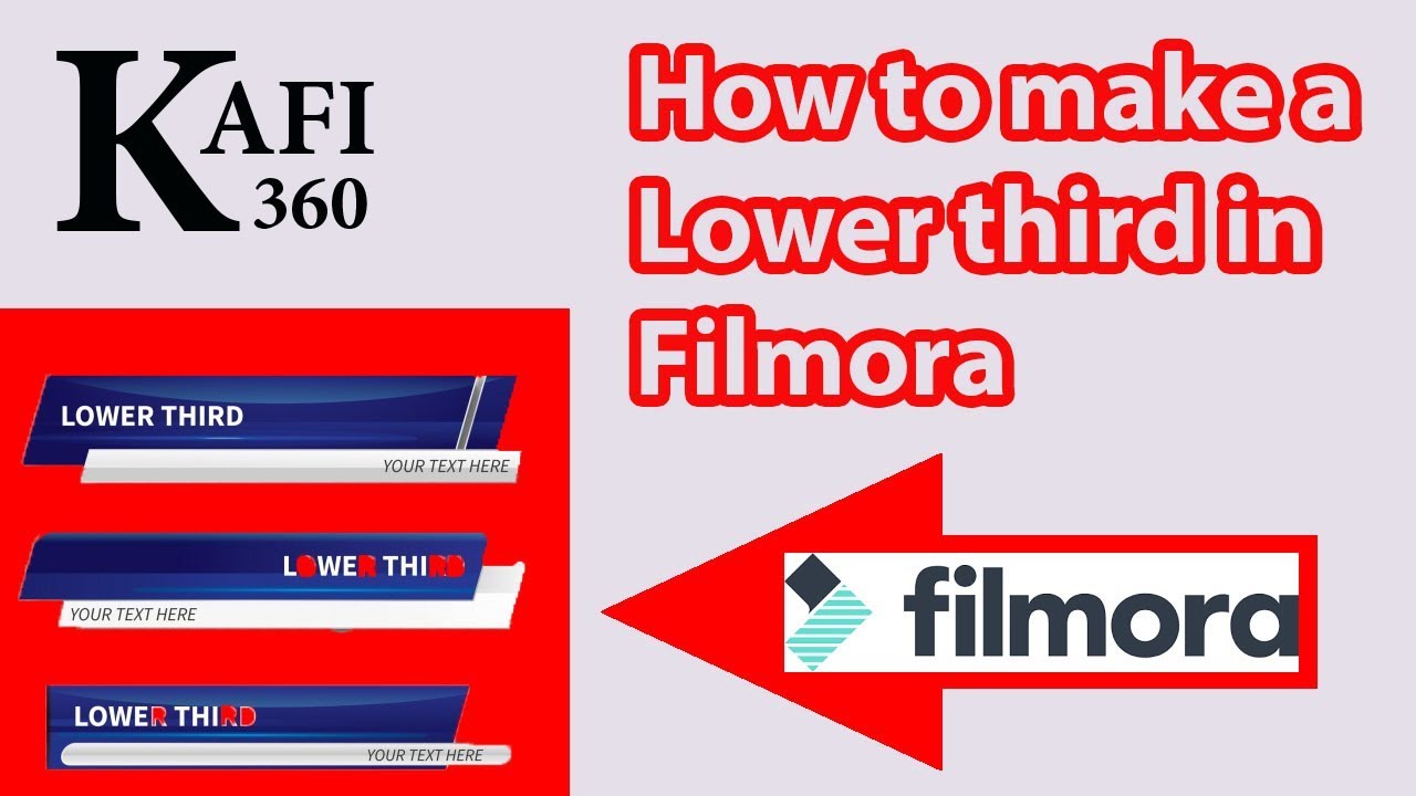 How to make a  Lower third in Filmora