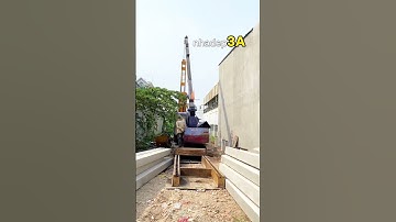 Phương pháp ép cọc bê tông hiệu quả P2#shorts