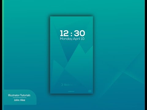 Lock Screen Design In Adobe Illustrator CC