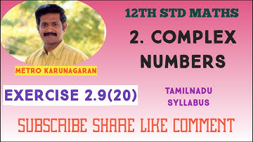 12th Std Maths Ex.2.9(20) The Principal argument of (1+i√3)^2/4i(1-i√3) is