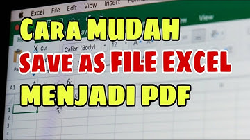 Cara Merubah File Excel Menjadi PDF