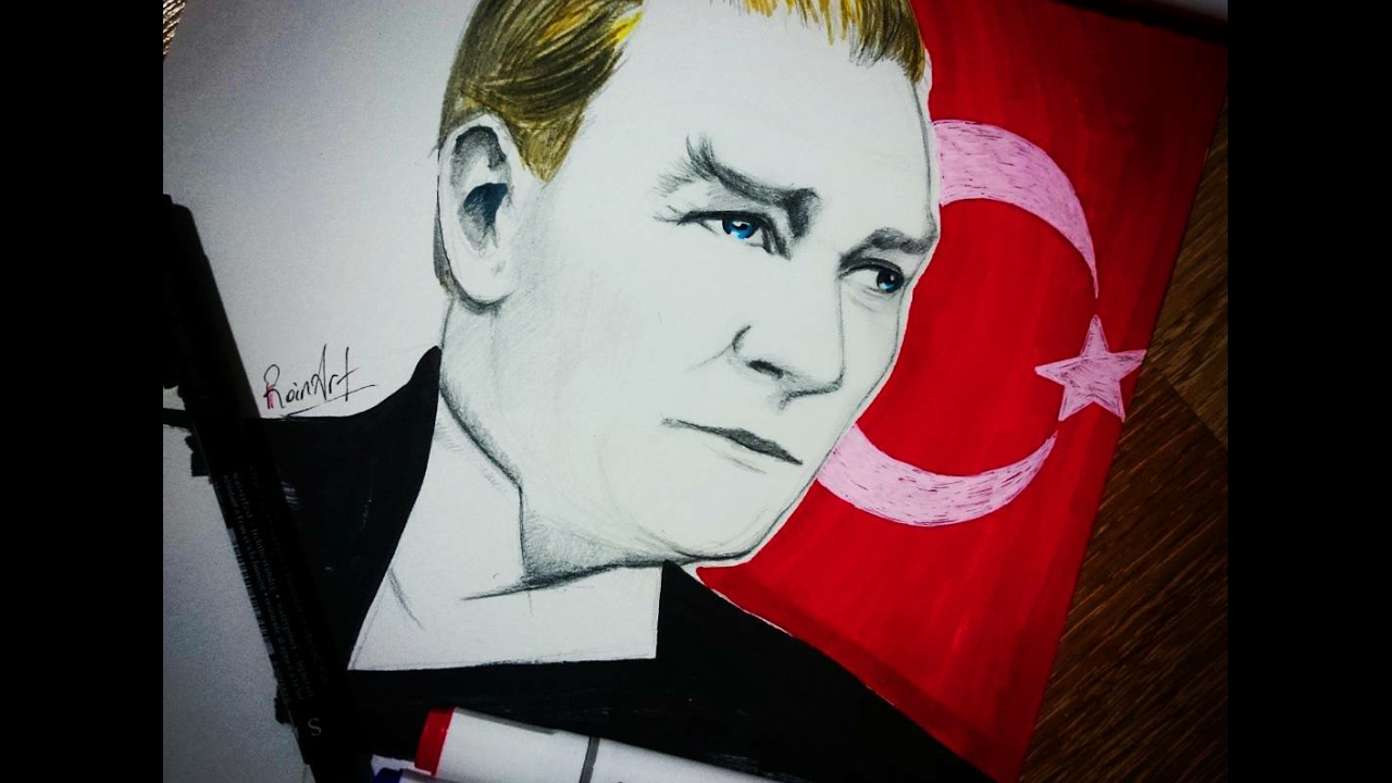 Atatürk Portre Çizimim - Karakalem Atatürk çizimi. İzmir ...